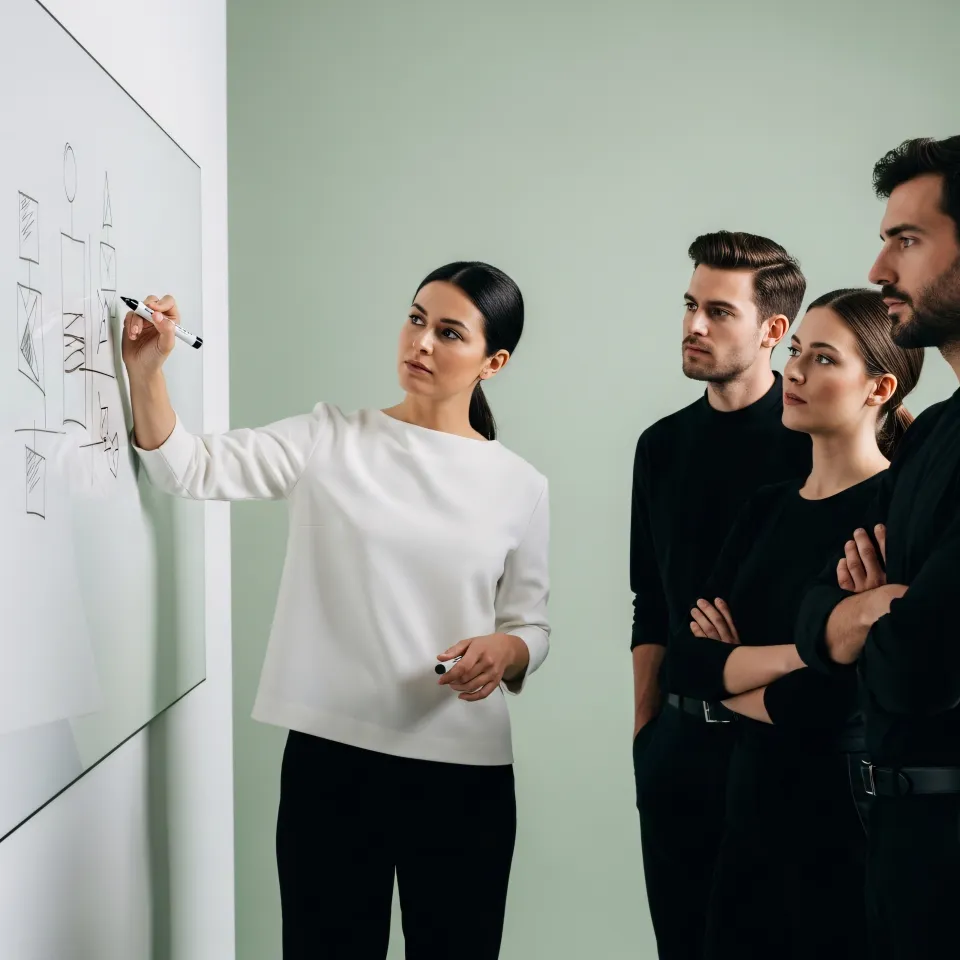 Equipo de coaches colaborando