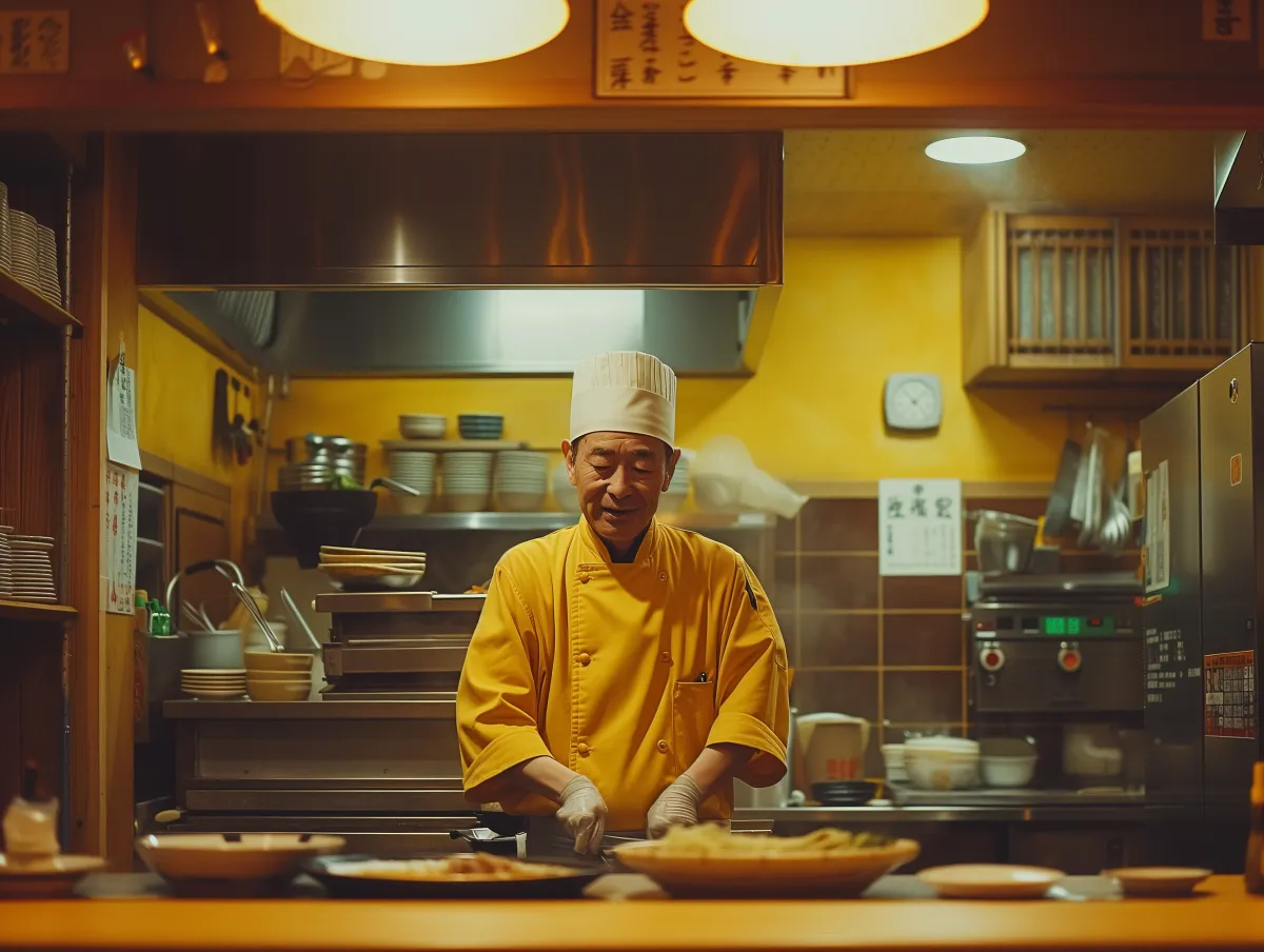 เชฟและทีมงานในครัวร้านอาหาร